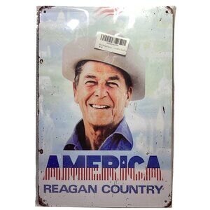 America Reagan Country Golden Era 12" X 8" Tin Sign New